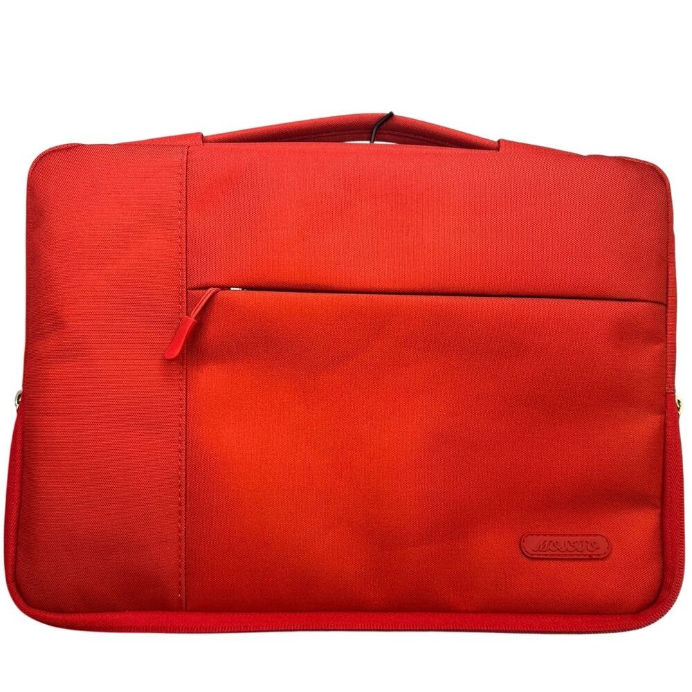 Mosiso Laptop Sleeve Bag Padded Zipper Pocket Red Tech